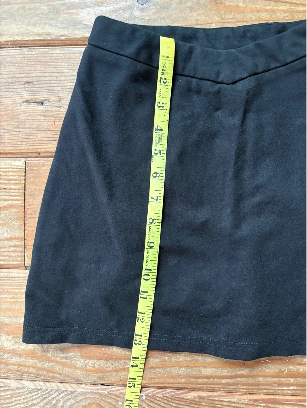 Princess Polly Black Mini Skort Side Slit Stretch Size 2 - Picture 6 of 9
